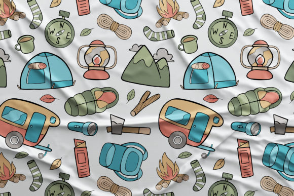 Camping Seamless Pattern 01