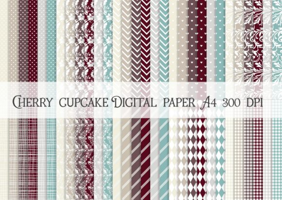 Cherry Cupcake A4 Digital Paper: A Versatile Creative Resource