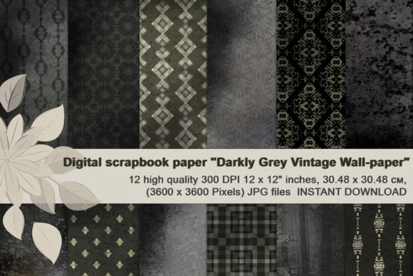 Dark Gray, Masculine Digital Paper: A Refined Choice for Creative Professionals