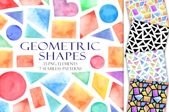 Exploring the Set of Watercolor Geometric Shapes: A Creative Resource for Designers and Artists