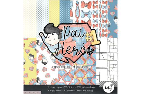 My Hero Dad Digital Paper Set: A Creative Celebration of Fatherhood