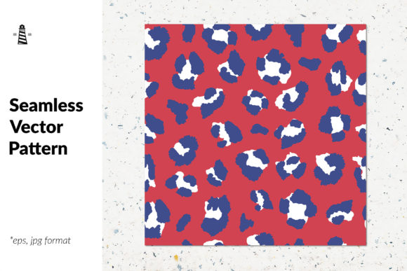 Patriotic Leopard Seamless Pattern