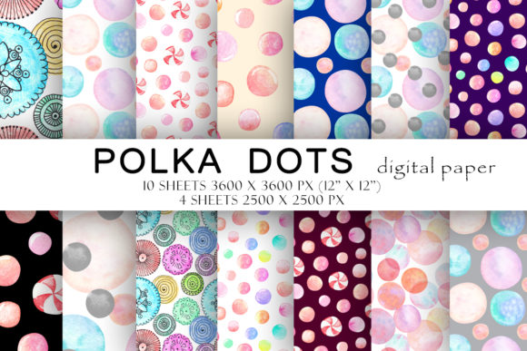 Polka Dots Digital Paper Seamless Patter