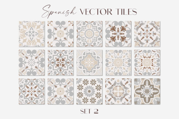Spanish Tiles - Vector Set 2
