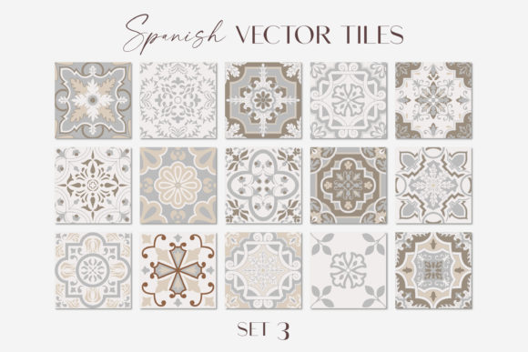 Spanish Tiles - Vector Set 3