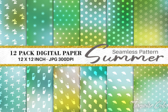 Summer Seamless Digital Paper Background: A Versatile Resource for Creative Projects