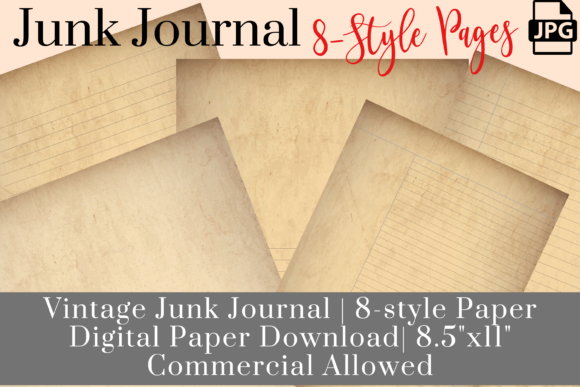 Vintage Junk Journal Kit 8 Style Pages: A Versatile Tool for Creative Expression