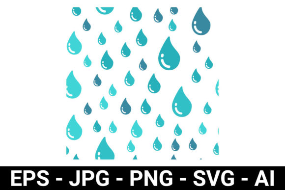 Water Drop Seamless Pattern